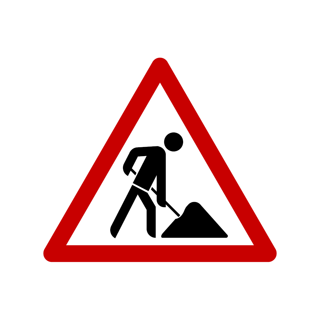 Schild "Achtung Baustelle"