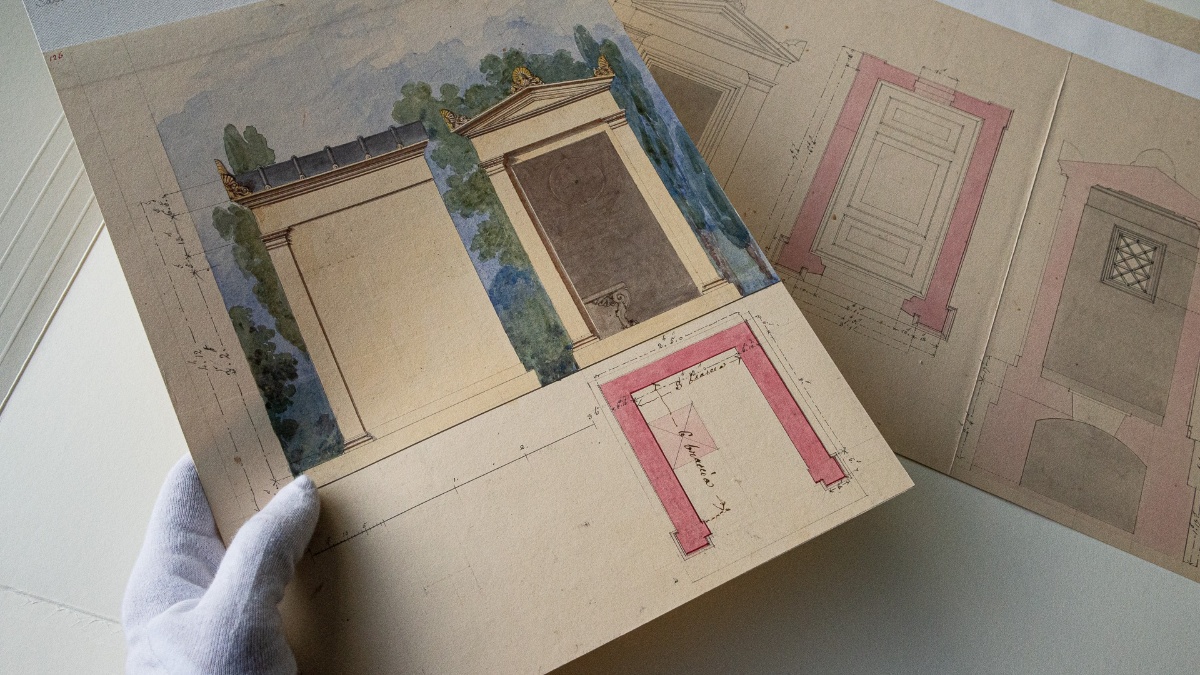Designs for a tomb by Giovanni Salucci in the University Library 